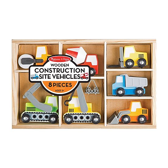 Melissa & Doug Wooden Construction Site Vehicles