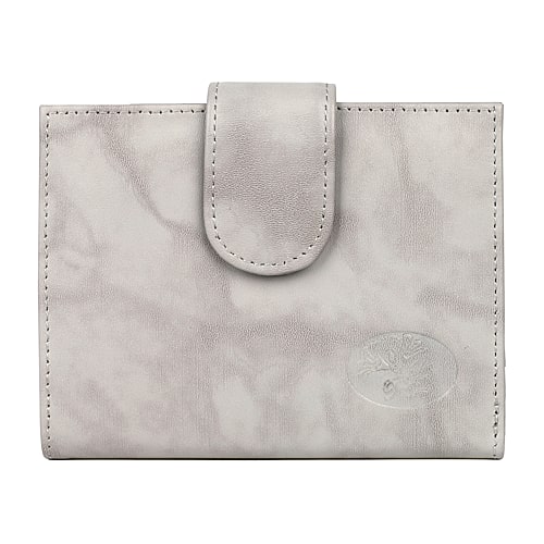 Julia Buxton Heiress Leather Double Cardex Womens Rfid Blocking Bifold Wallet In Gray