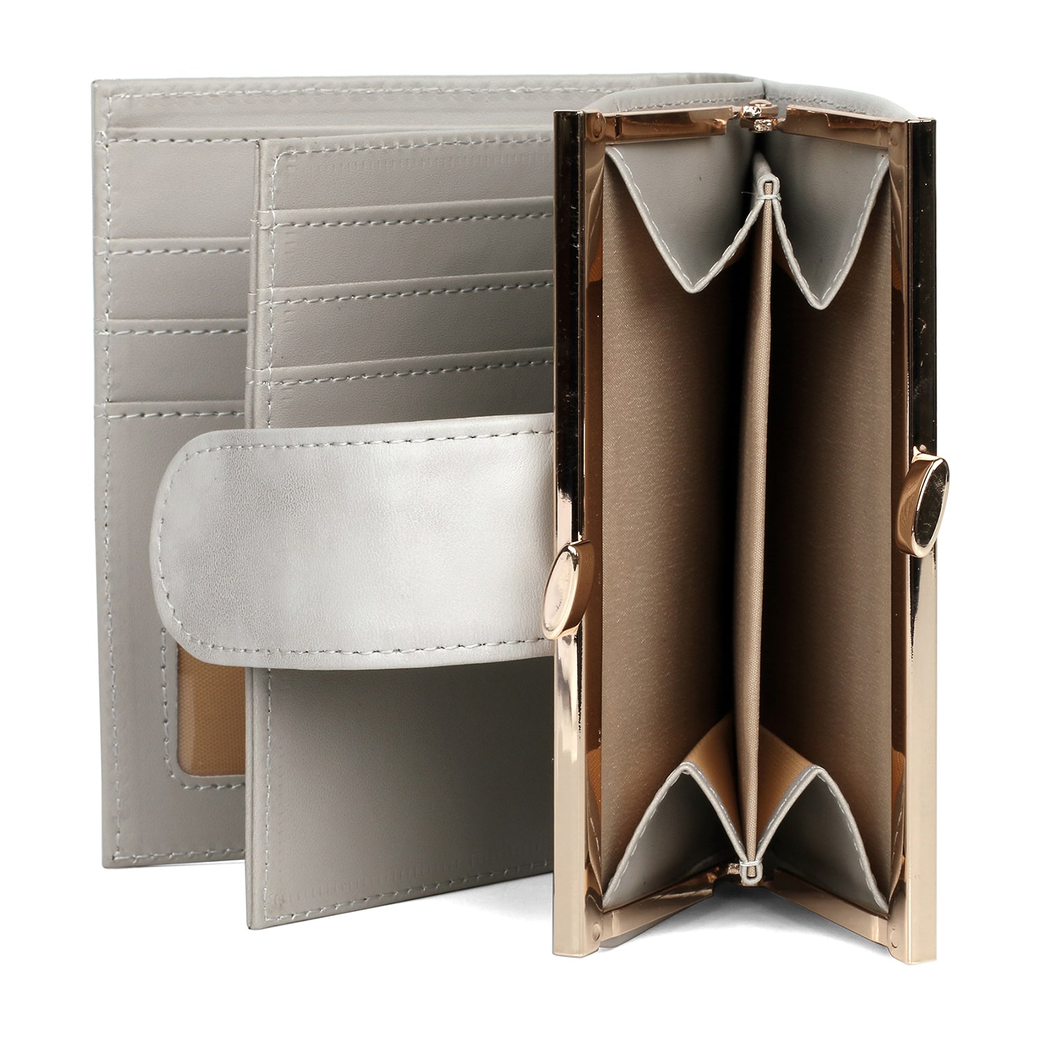 Julia Buxton Heiress Leather Double Cardex Womens Rfid Blocking Bifold Wallet