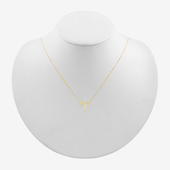 Unisex Adult Diamond Accent Natural White Diamond 10K Gold 17 1/2 Inch Pendant Necklace