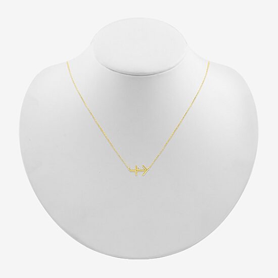 Unisex Adult Diamond Accent Natural White Diamond 10K Gold 17 1/2 Inch Pendant Necklace