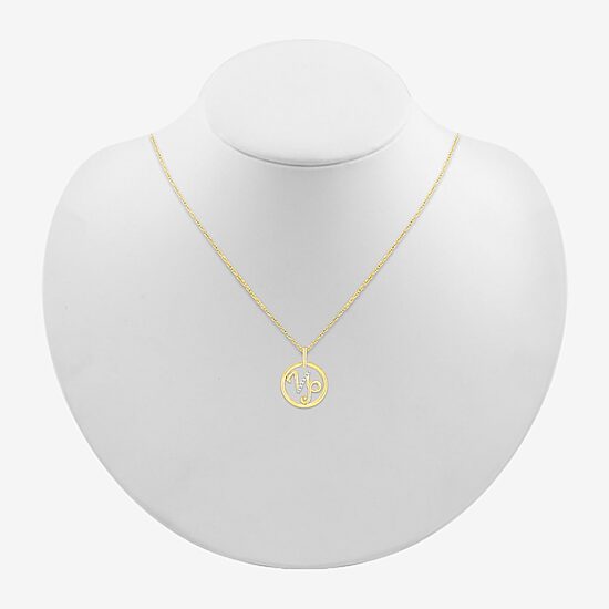 Womens Diamond Accent Natural White Diamond 14K Gold 18 Inch Pendant Necklace