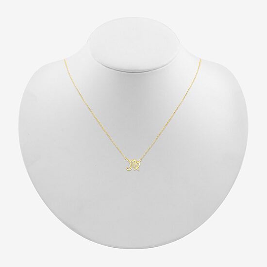 Unisex Adult Diamond Accent Natural White Diamond 10K Gold 17 1/2 Inch Pendant Necklace