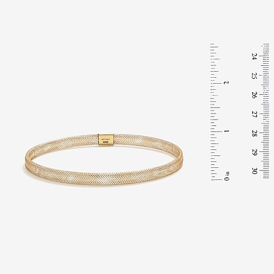 Made in Italy Womens 10K Gold Bangle Bracelet