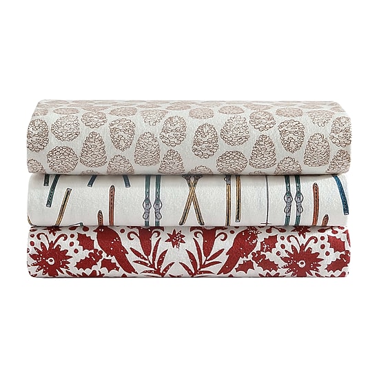 Eddie Bauer Ski Line Cotton Flannel Deep Pocket Sheet Set