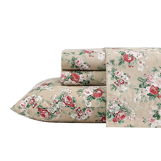 Laura Ashley Ashfield Cotton Percale Deep Pocket Sheet Set