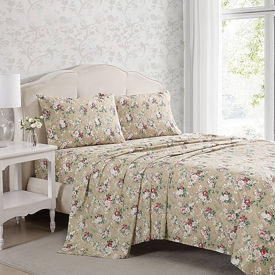 Laura Ashley Ashfield Cotton Percale Deep Pocket Sheet Set