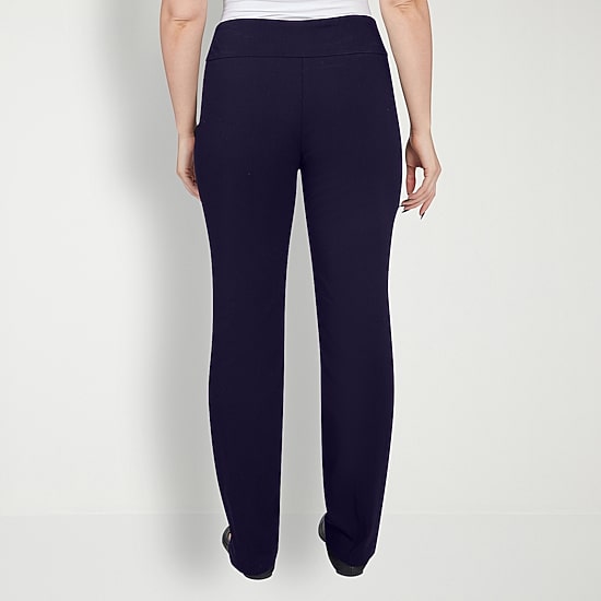 Hearts Of Palm Womens Straight Mid Rise Pull-On Pant