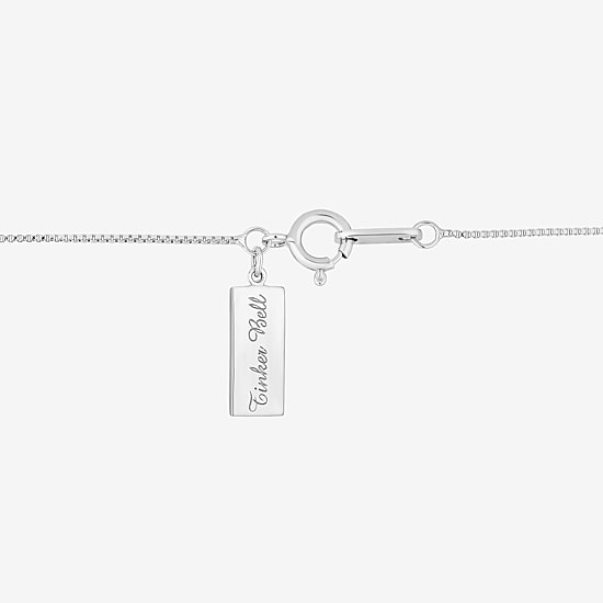 Enchanted Disney Fine Jewelry Tinker Bell (I, I2) Womens 1/10 CT. T.W. Genuine Green Chrome Diopside 14K Gold Over Silver 18 Inch Pendant Necklace