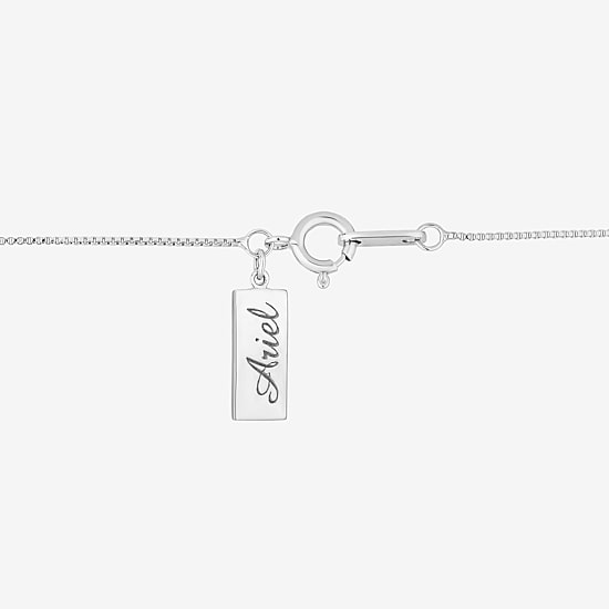 Enchanted Disney Fine Jewelry Ariel (I, I2) Womens 1/3 CT. T.W. Lab Grown White Diamond 14K Rose Gold Over Silver Oval 18 Inch Pendant Necklace