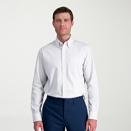 men's button down short sleeve dress shirts Twillory Polo - Powder Blue - Tailored Fit, Moisture-Wicking Casual Fashion Nova Party Length_Floor Size:17-17.5-34-35 15 neck size