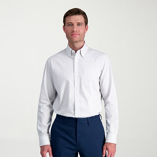 Haggar Premium Comfort Mens Classic Fit Easy Care Long Sleeve Dress Shirt