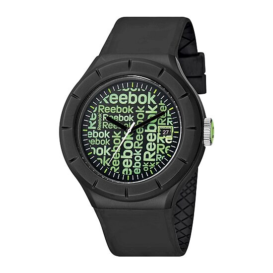 Reebok® Training WarmUp Wallpaper Mens Black Strap Watch