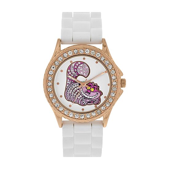 Disney® Womens Cheshire Cat White Strap Watch