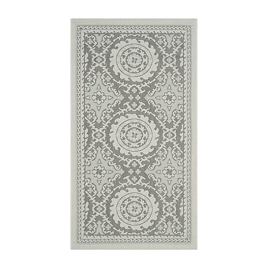 Safavieh Courtyard Collection Roza Geometric Indoor/Outdoor Area Rug