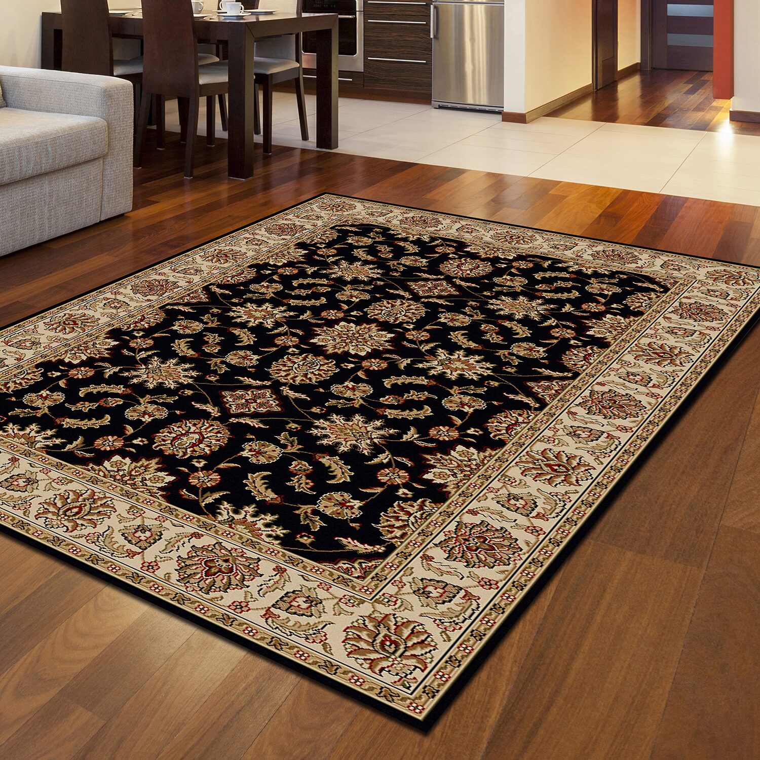 Radici Como Kashan Traditional Oriental Indoor Rectangular Accent Rug