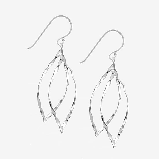 Silver Treasures Sterling Silver Drop Earrings