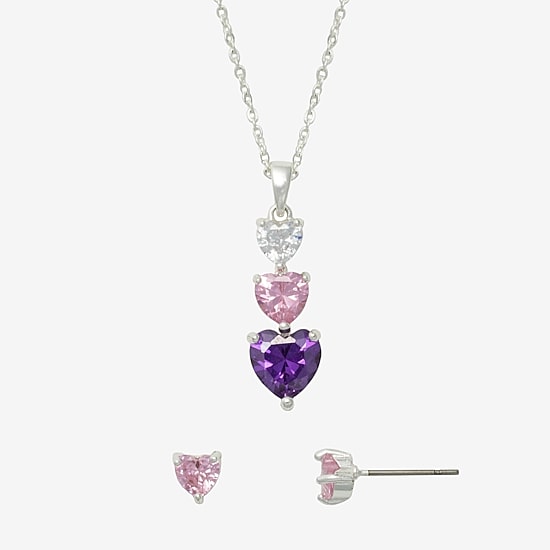 Mixit Womens Heart Hypoallergenic 2-pc. Jewelry Set