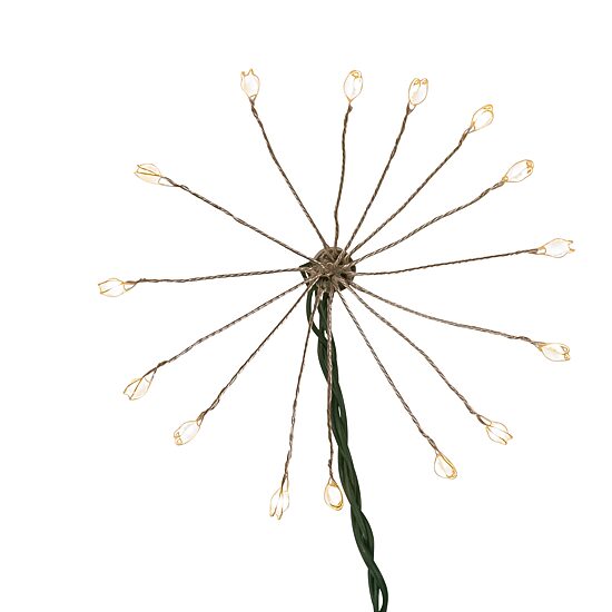 Kurt Adler 75-Light Cluster Burst Classic White Superbright LED Light Set with Green Wire