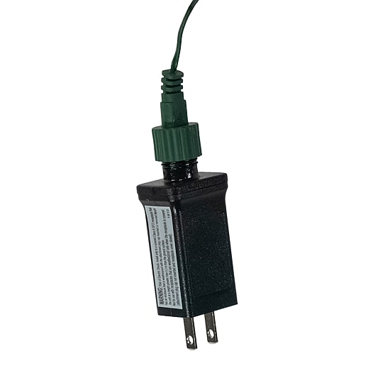 Kurt Adler 75-Light Cluster Burst Classic White Superbright LED Light Set with Green Wire