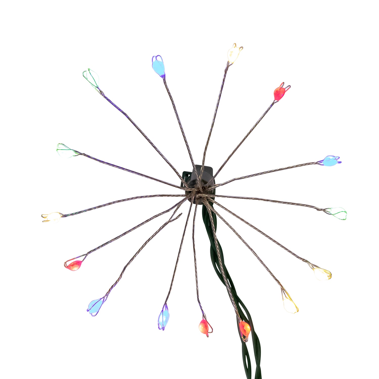 Kurt Adler 75-Light Cluster Burst Multi-Color Superbright LED Light Set with Green Wire