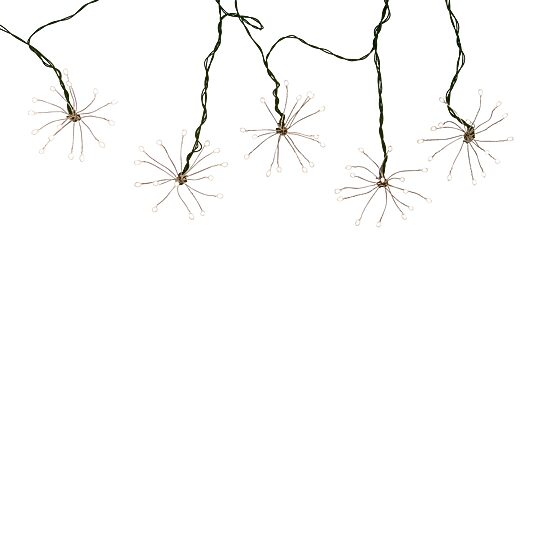 Kurt Adler 75-Light Cluster Burst Warm White Superbright LED Light Set with Green Wire