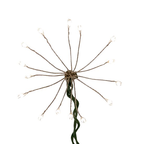 Kurt Adler 75-Light Cluster Burst Warm White Superbright LED Light Set with Green Wire
