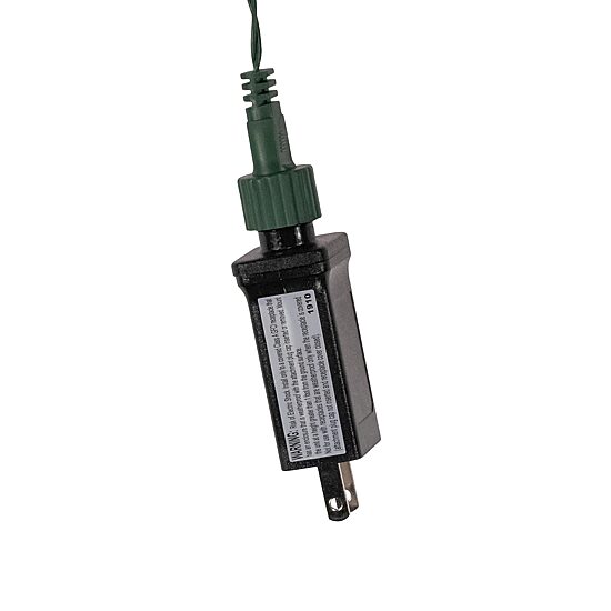 Kurt Adler 75-Light Cluster Burst Warm White Superbright LED Light Set with Green Wire