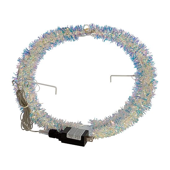 Kurt Adler 12-Inch Warm White LED Tinsel Foldable Sphere