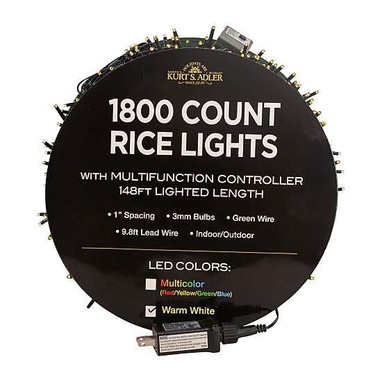 Kurt Adler 148foot Warm White Led Rice String Lights