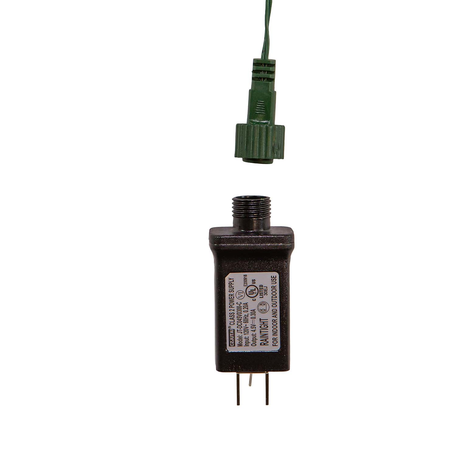 Kurt Adler 75-Light Cluster Lights and Warm White Twinkle LED Lights with Green Wire
