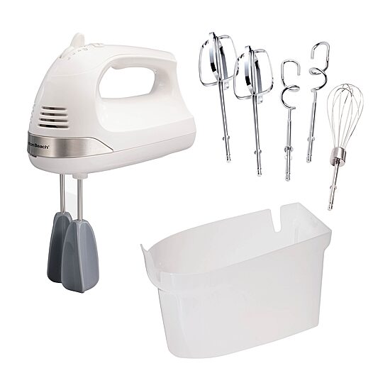 Hamilton Beach 6 Speed Hand Mixer with Snap-on Case and Easy Clean Beaters