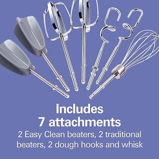 Hamilton Beach 6 Speed Hand Mixer with Snap-on Case and Easy Clean Beaters