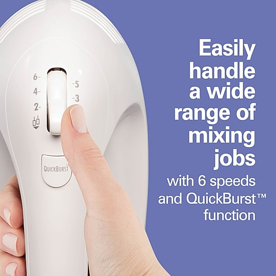 Hamilton Beach 6 Speed Hand Mixer with Snap-on Case and Easy Clean Beaters