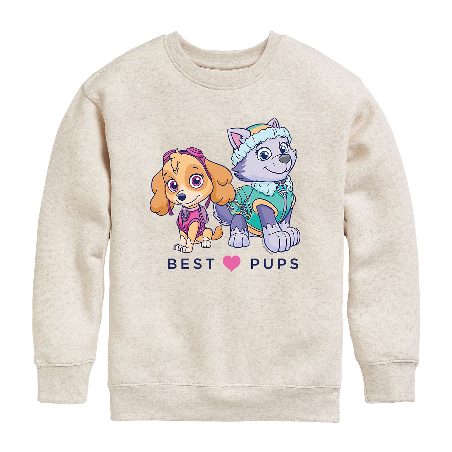 Little & Big Kid Girls Crew Neck Fleece Long Sleeve Paw Patrol Sweatshirt