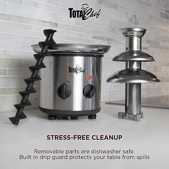 Total Chef 3 Tier Chocolate Fondue Fountain- 1.5 lbs (680 g) Capacity