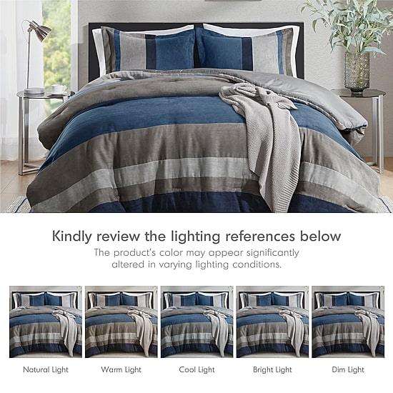 510 Design Boulder Pieced Faux Suede Midweight Comforter Set