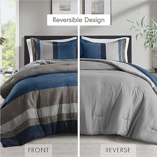510 Design Boulder Pieced Faux Suede Midweight Comforter Set