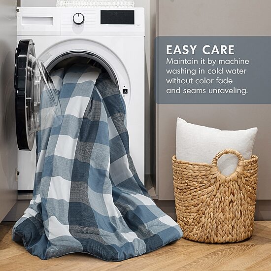 510 Design Jonah Plaid Check Print Midweight Comforter Set