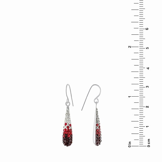 Silver Treasures Crystal Sterling Silver Pear Drop Earrings