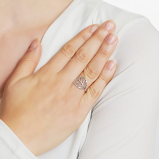 Silver Treasures Womens Sterling Silver Band