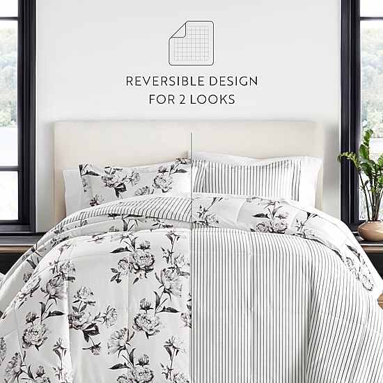 Casual Comfort Vintage Magnolia Midweight Down Alternative Comforter Set