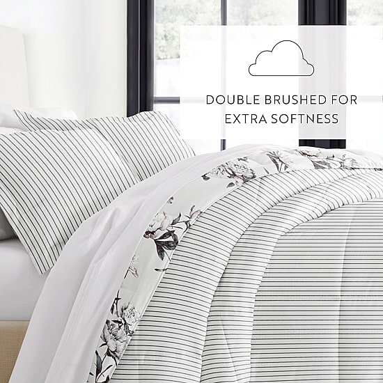 Casual Comfort Vintage Magnolia Midweight Down Alternative Comforter Set