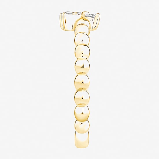 Butterfly (Vs2, F) Womens 1/6 CT. T.W. Lab Grown White Diamond 14K Gold Over Silver Butterfly Cocktail Ring