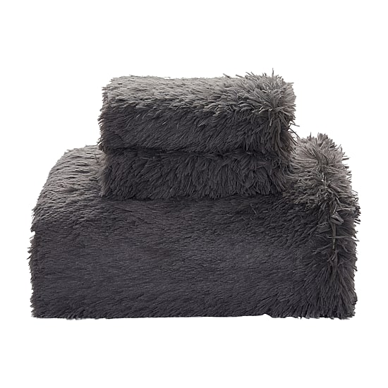 Sweet Home Collection™ 3 Piece Plush Shaggy Comforter Set Ultra Soft Luxurious Faux Fur Decorative Fluffy Crystal Velvet Bedding