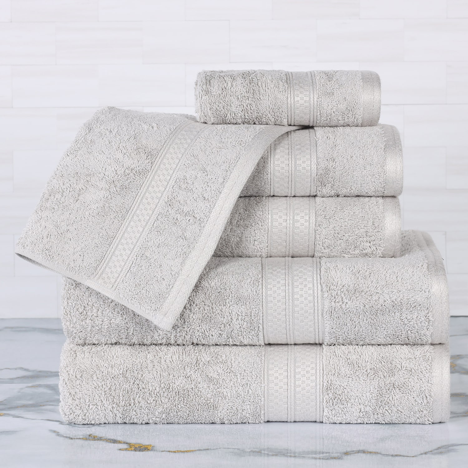 SUPERIOR® Bamboo Collection | 100% Rayon From 6-pc. Quick Dry Solid Bath Towel Set