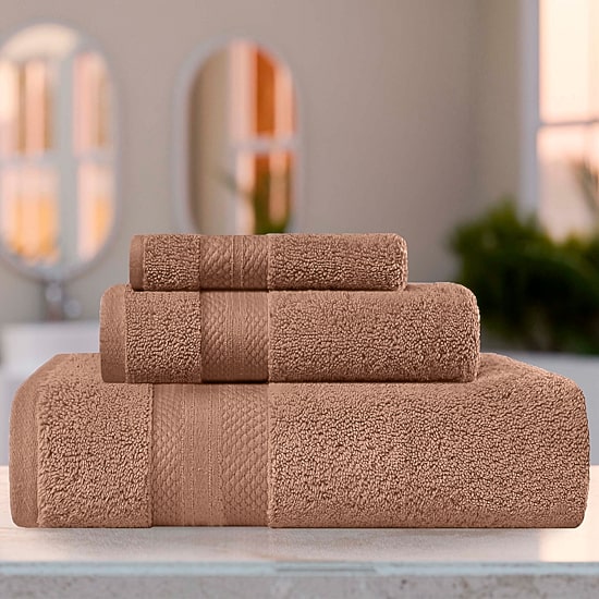 SUPERIOR® Aria Collection | 100% Turkish Cotton 3-pc. Quick Dry Solid Bath Towel Set