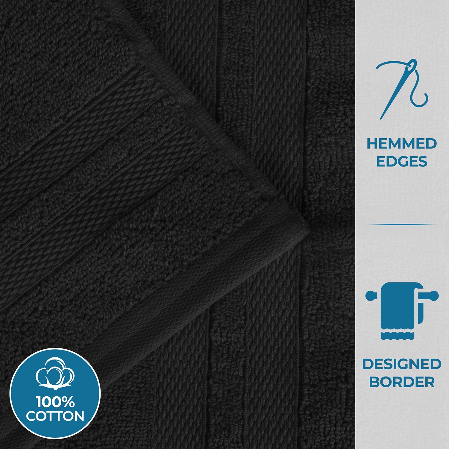 SUPERIOR® Ultra Collection | 100% Cotton 6-pc. Quick Dry Solid Bath Towel Set