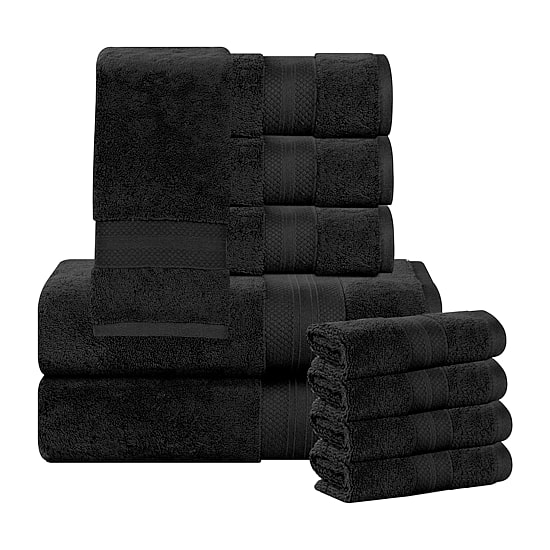 SUPERIOR® Aria Collection | 100% Turkish Cotton 10-pc. Quick Dry Solid Bath Towel Set