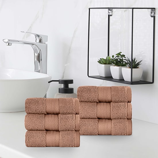 SUPERIOR® Aria Collection | 100% Turkish Cotton 6-pc. Solid Hand Towel